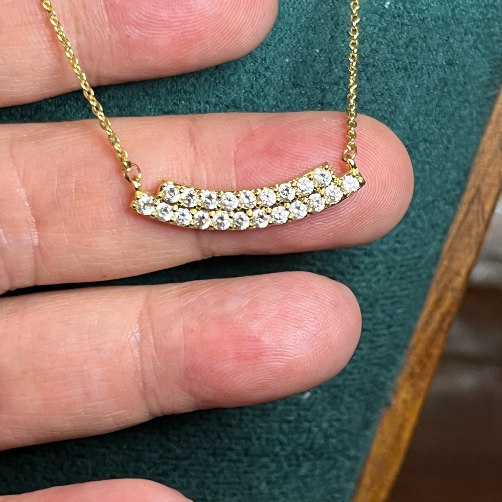 Gold Double Bar Layering Necklace